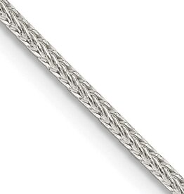 American Jewelry Sterling Silver 1.45mm Diamond-cut Round Franco Chain (20")