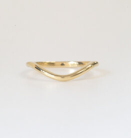 American Jewelry 14k Yellow Gold Polished Contour Band (Size 7)