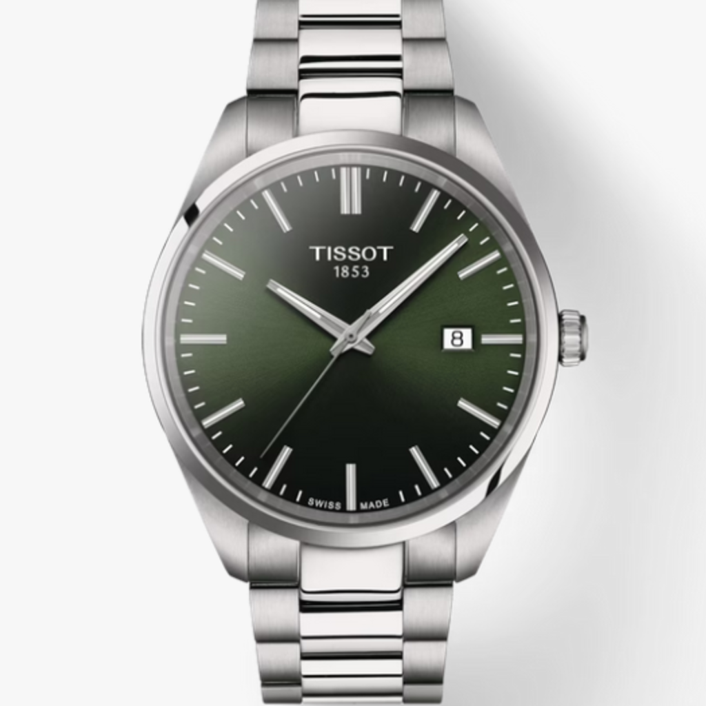 American Jewelry Tissot PR 100 Quartz Watch w/ Green Dial