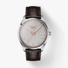 Tissot Tissot PR 100 w White Dial and Brown Leather Strap