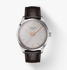 Tissot Tissot PR 100 w White Dial and Brown Leather Strap