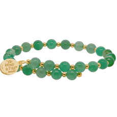 Wind & Fire Jewelry Green Aventurine Gold-Filled Bead Wrap Bracelet