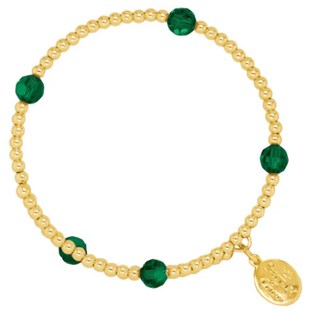 Wind & Fire Jewelry May Birthstone Gold-Filled Bead Wrap Bracelet