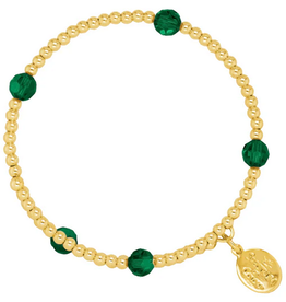 Wind & Fire Jewelry May Birthstone Gold-Filled Bead Wrap Bracelet