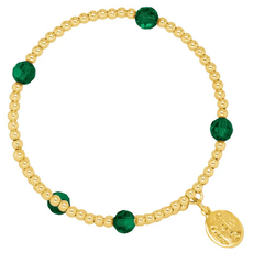Wind & Fire Jewelry May Birthstone Gold-Filled Bead Wrap Bracelet
