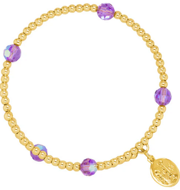 Wind & Fire Jewelry June Birthstone Gold-Filled Bead Wrap Bracelet
