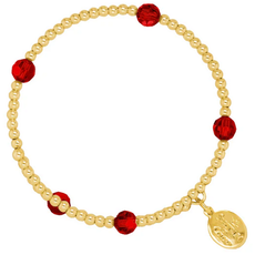 Wind & Fire Jewelry July Birthstone Gold-Filled Bead Wrap Bracelet
