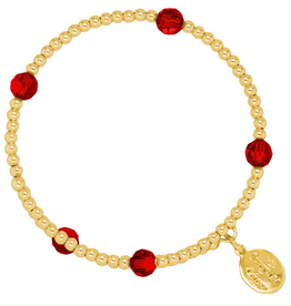 Wind & Fire Jewelry July Birthstone Gold-Filled Bead Wrap Bracelet