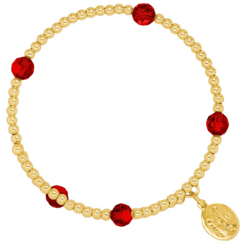 Wind & Fire Jewelry July Birthstone Gold-Filled Bead Wrap Bracelet