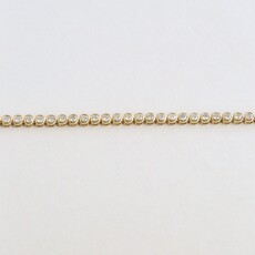 American Jewelry 14k Yellow Gold 2.10ctw Diamond Bezel Tennis Bracelet