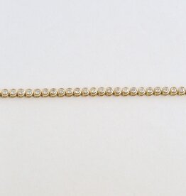 American Jewelry 14k Yellow Gold 2.10ctw Diamond Bezel Tennis Bracelet