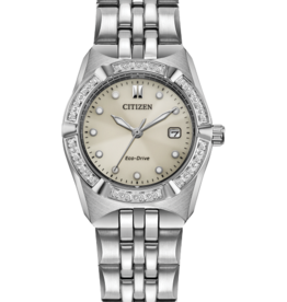 Citizen Citizen Ladies Corso Watch w/ Taupe Dial & Diamond Bezel