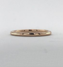 14k Rose Gold Polished 2mm Stackable Band (Size 6)