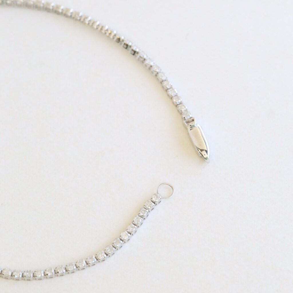 American Jewelry 14k White Gold 1ctw Diamond Tennis Bracelet