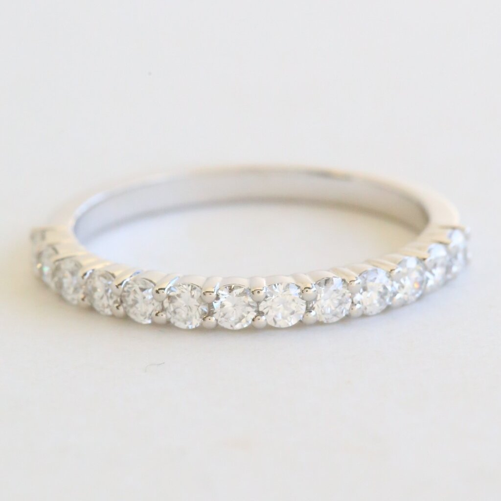 American Jewelry 14k White Gold 1/2ctw Lab Grown Diamond Straight Wedding Band