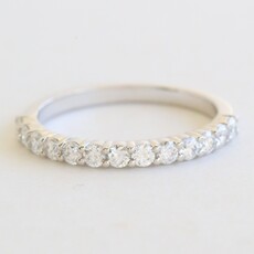American Jewelry 14k White Gold 1/2ctw Lab Grown Diamond Straight Wedding Band
