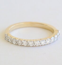 American Jewelry 14k Yellow Gold 1/2ctw Lab Grown Diamond Straight Wedding Band