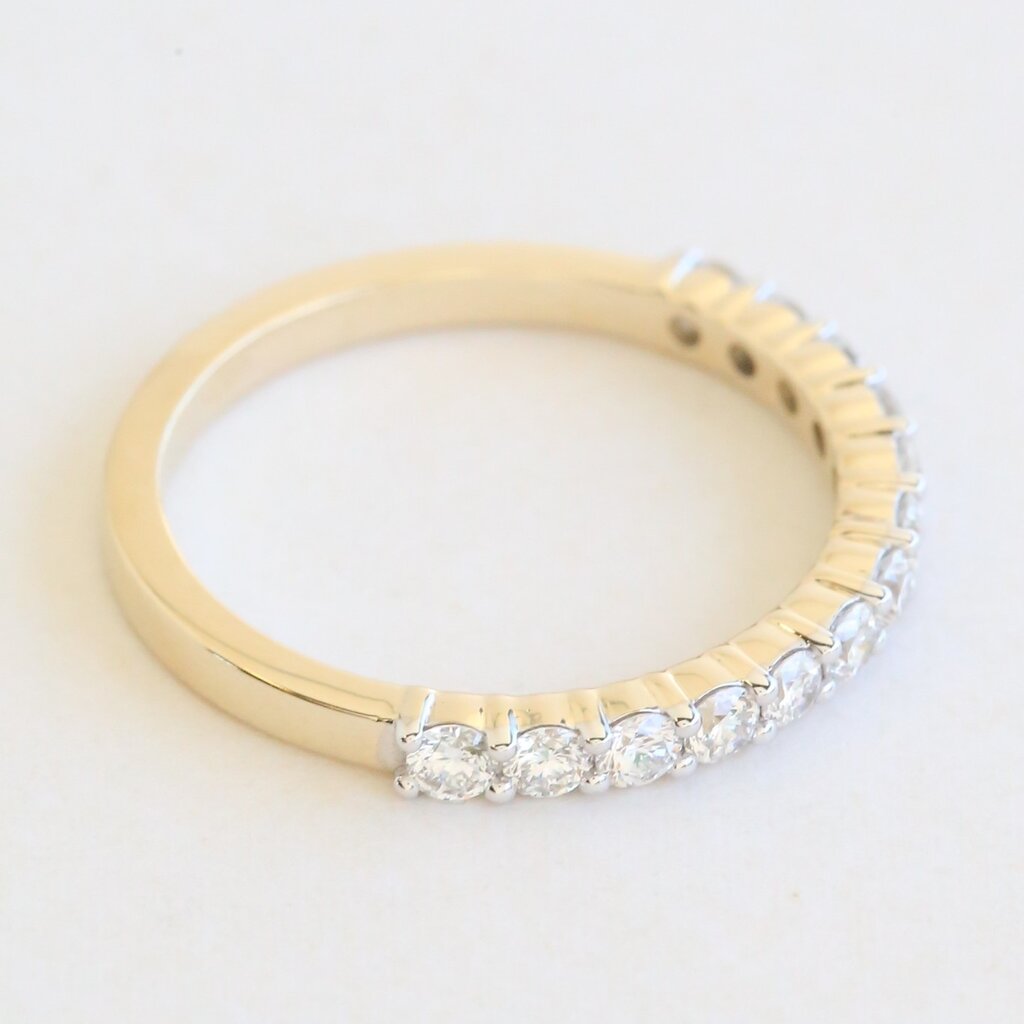 American Jewelry 14k Yellow Gold 1/2ctw Lab Grown Diamond Straight Wedding Band