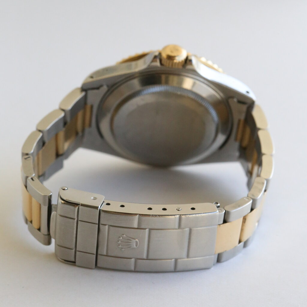 Rolex Preowned Two Tone Rolex Submariner Watch w/ Blue Dial