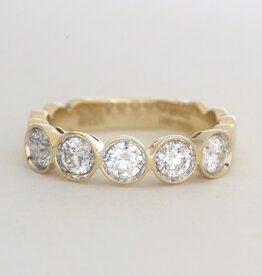 American Jewelry 14k Yellow Gold .33ctw Diamond Bezel Straight Wedding Band