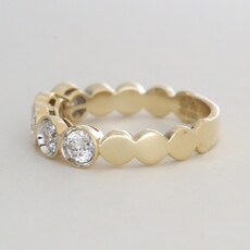 American Jewelry 14k Yellow Gold .33ctw Diamond Bezel Straight Wedding Band