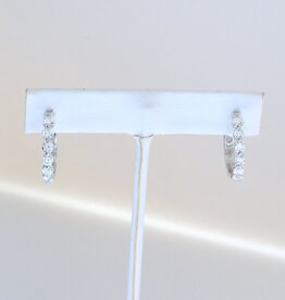American Jewelry 14k White Gold 1.50ctw Diamond Hoop Earrings
