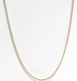 American Jewelry 14k Yellow Gold 1.25mm Wheat Chain 20"