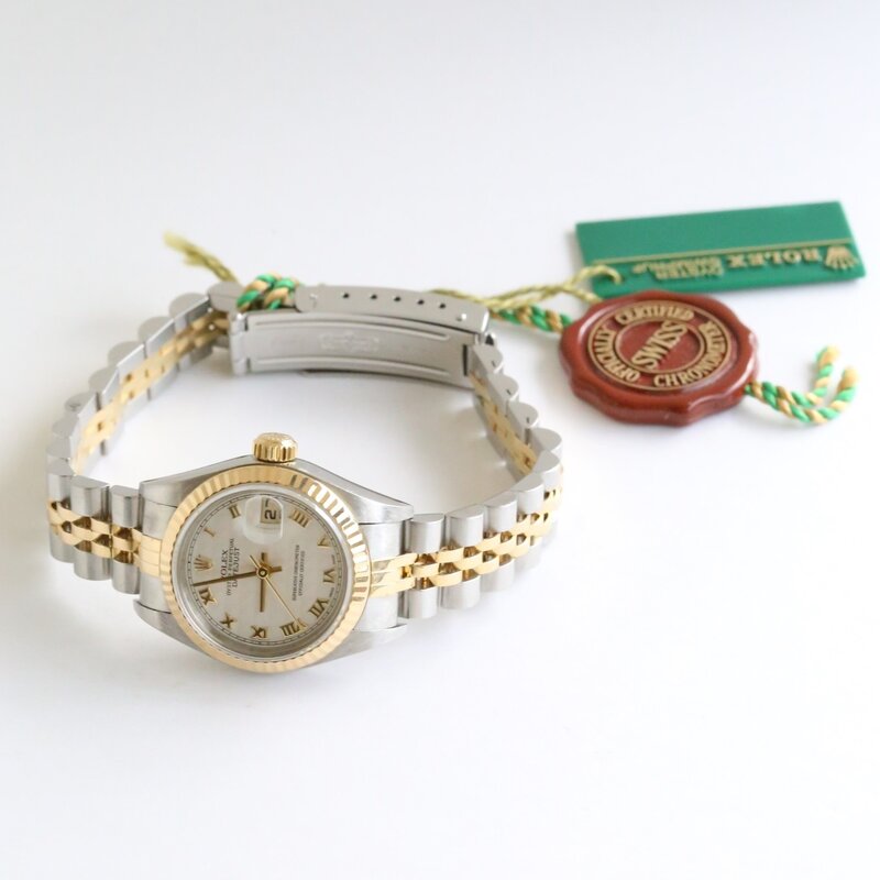 Rolex Pre-Owned Rolex Two Tone Ladies Datejust Watch