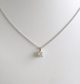 American Jewelry 14k White Gold .50ct Lab Grown Diamond Solitaire Necklace