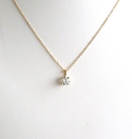 American Jewelry 14k Yellow Gold .50ct Lab Grown Diamond Solitaire Necklace