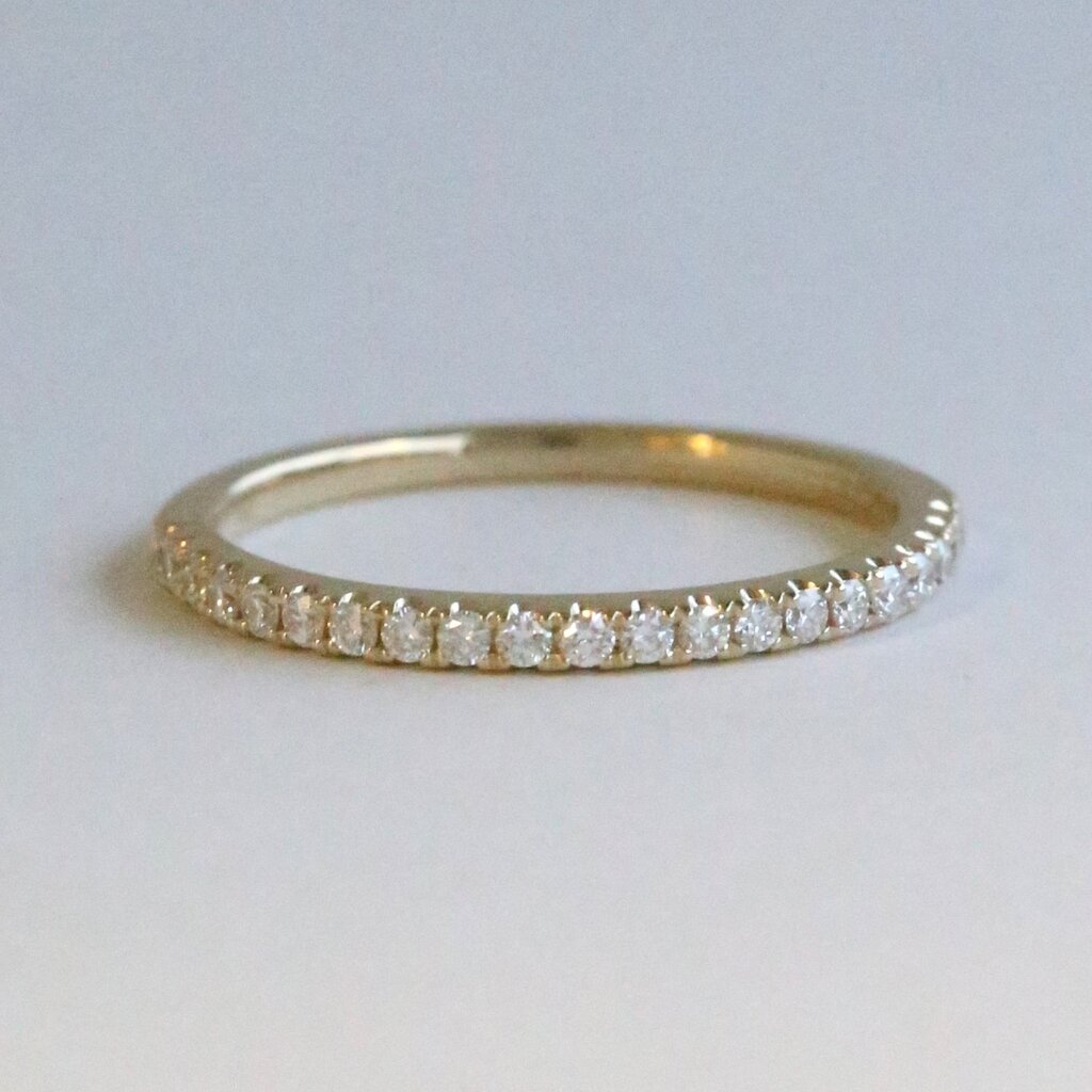 American Jewelry 14k Yellow Gold .22ctw Diamond Straight Wedding Band
