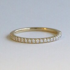 American Jewelry 14k Yellow Gold .22ctw Diamond Straight Wedding Band
