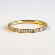 American Jewelry 18k Yellow Gold .34ctw Diamond Straight Wedding Band