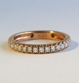American Jewelry 18k Rose Gold .40ctw Diamond Straight Wedding Band