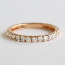 American Jewelry 18k Rose Gold .51ctw Diamond Straight Anniversary Wedding Band