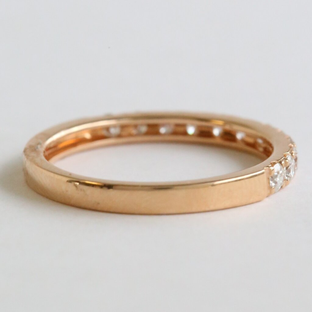 American Jewelry 18k Rose Gold .51ctw Diamond Straight Anniversary Wedding Band