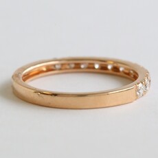 American Jewelry 18k Rose Gold .51ctw Diamond Straight Anniversary Wedding Band
