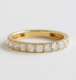 American Jewelry 18k Yellow Gold .77ctw Diamond Straight Wedding Band