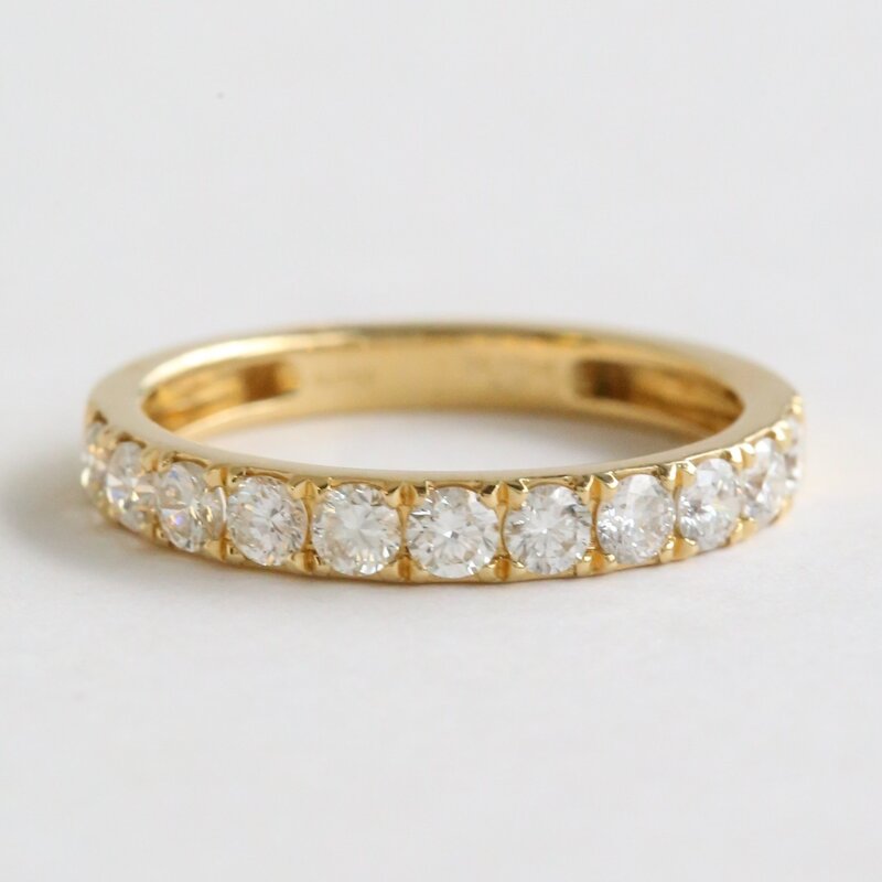 American Jewelry 18k Yellow Gold .77ctw Diamond Straight Wedding Band