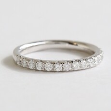American Jewelry 18k White Gold .44ctw Diamond Straight Wedding Band