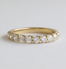 American Jewelry 14k Yellow Gold 1ctw Diamond Prong Set Straight Wedding Band
