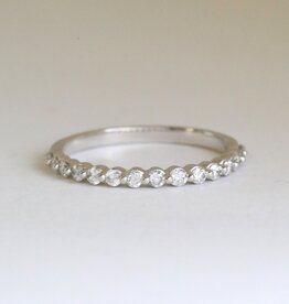 American Jewelry 14k White Gold .33ctw Diamond Single Prong Wedding Band