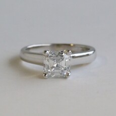 American Jewelry Palladum 2.05ct D/VS2 Asscher Cut Solitaire Engagement Ring