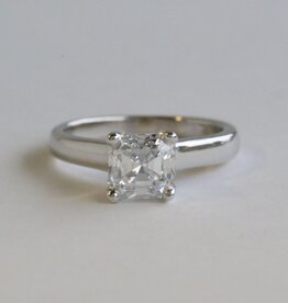 American Jewelry Palladum 2.05ct D/VS2 Asscher Cut Solitaire Engagement Ring