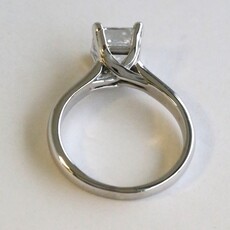 American Jewelry Palladum 2.05ct D/VS2 Asscher Cut Solitaire Engagement Ring