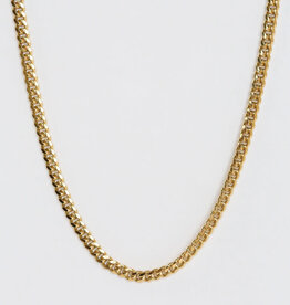 American Jewelry 14k Yellow Gold 3.3mm Miami Cuban Link Chain (22")