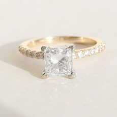 American Jewelry 14k Yellow Gold 1.79ctw (1.51 H/SI2 GIA Princess Cut Center) Solitaire Engagement Ring