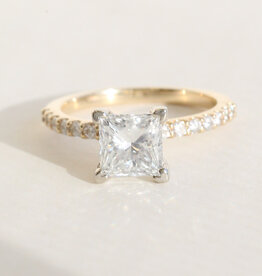 American Jewelry 14k Yellow Gold 1.79ctw (1.51 H/SI2 GIA Princess Cut Center) Solitaire Engagement Ring