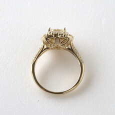 14k Yellow Gold 2.16ctw (1.20 I/SI1 Princess) Double Halo Engagement Ring