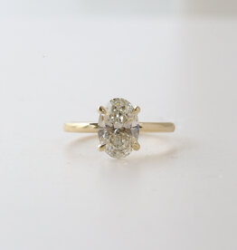 American Jewelry 14k Yellow Gold 2.06ct G/VS1 IGI Oval Lab Grown Solitaire Engagement Ring